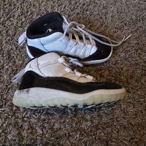 8c Kids Black and White Jordans